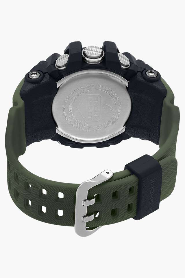 BLACK GREEN RESIN STRAP MEN'S WATCH