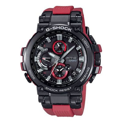 Sports Solar Powered Sapphire Crystal Mens Red/Black Analog